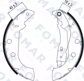 FOMAR FRICTION fo0431 -  Комплект тормозных колодок